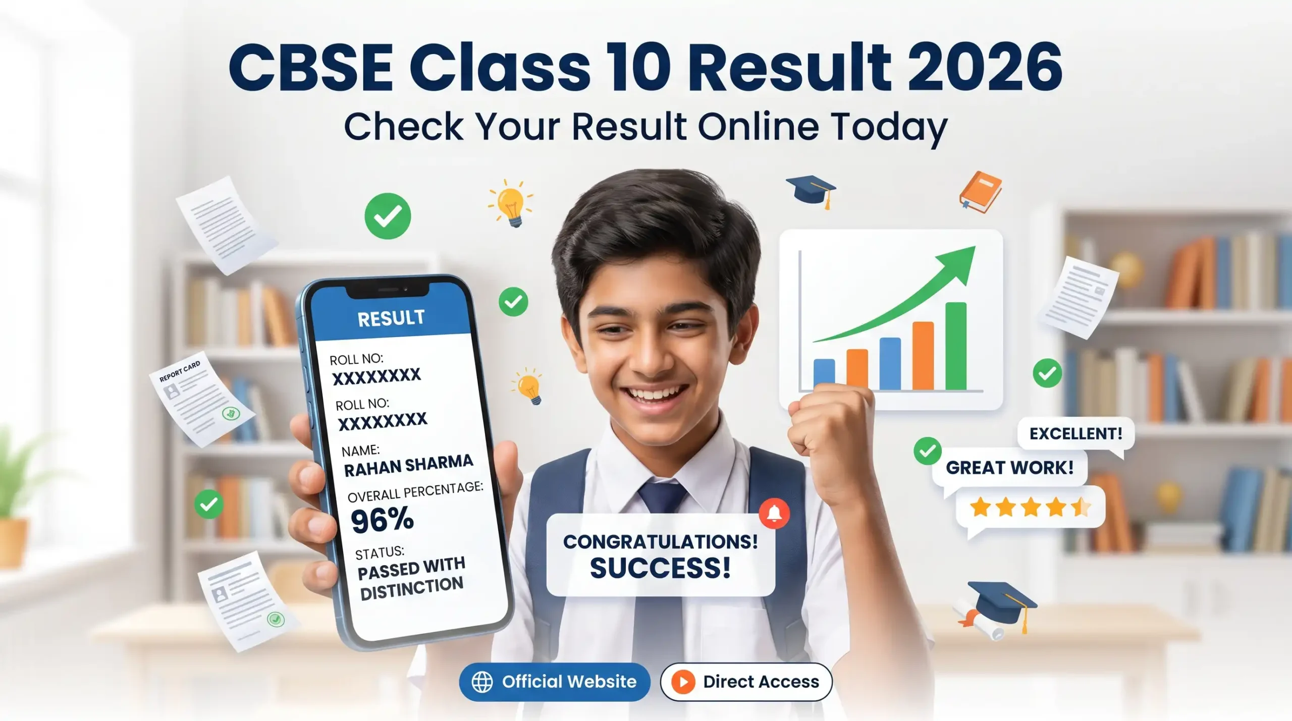 CBSE 10th Result 2026 Declared scaled